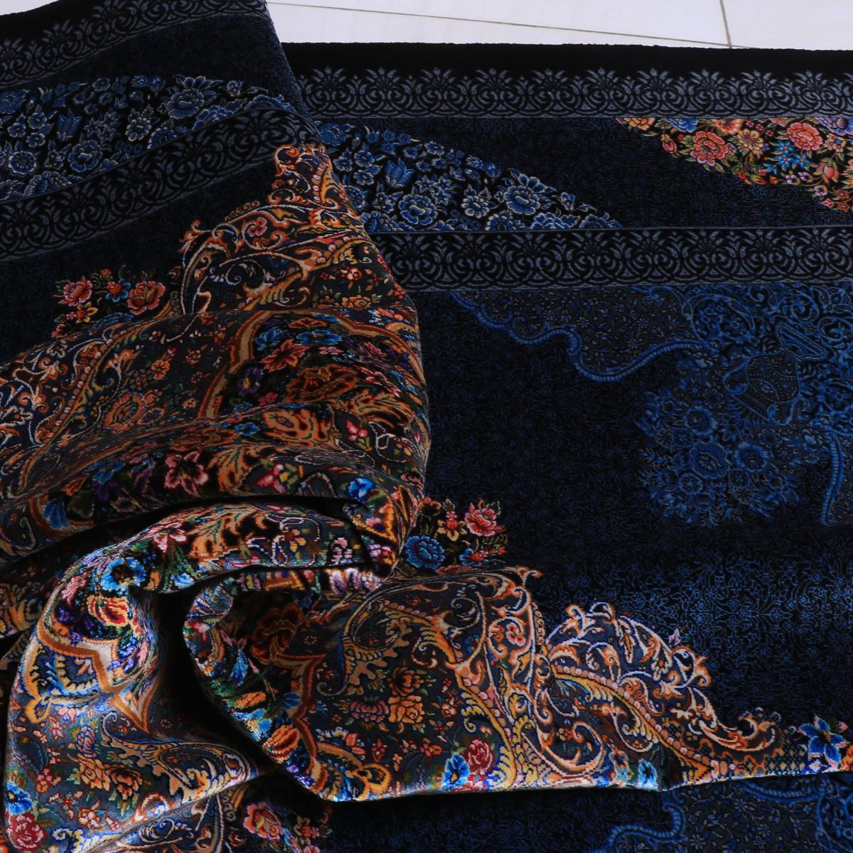 高級ペルシャ絨毯 (エスファハーニヤン工房 128番) 201×135cm（FN