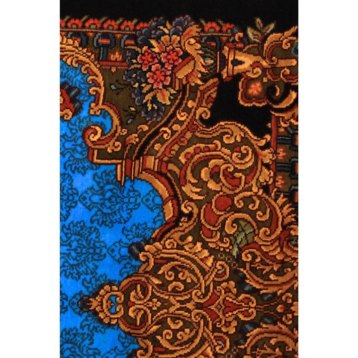 高級ペルシャ絨毯（シルク100％）サマディー工房　180番　122×46cm（FN-70317）