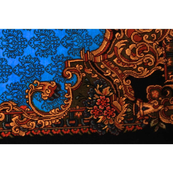 高級ペルシャ絨毯（シルク100％）サマディー工房　180番　122×46cm（FN-70317）