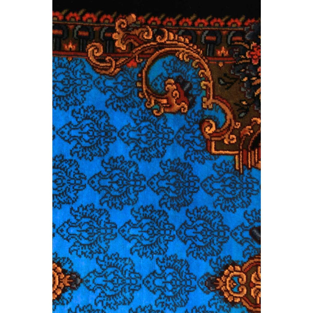 高級ペルシャ絨毯（シルク100％）サマディー工房　180番　122×46cm（FN-70317）