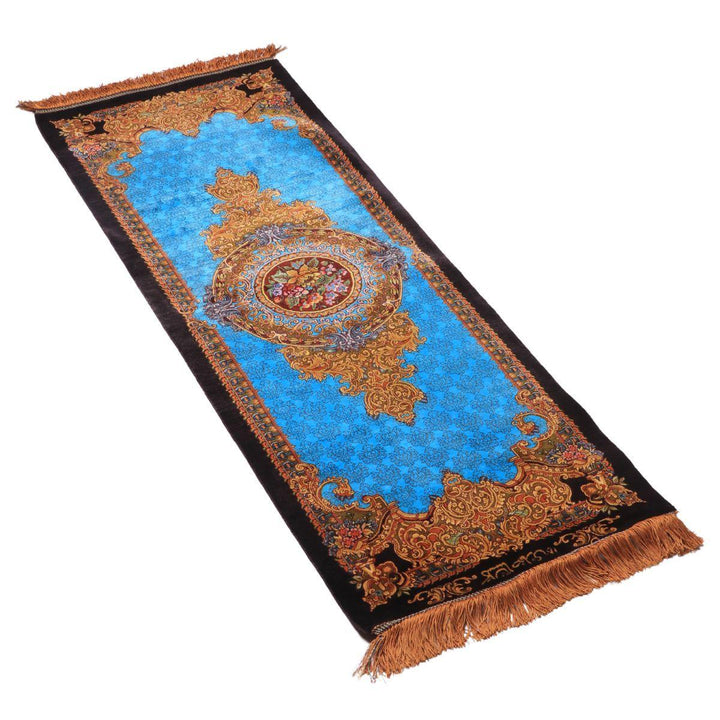 高級ペルシャ絨毯（シルク100％）サマディー工房　180番　122×46cm（FN-70317）