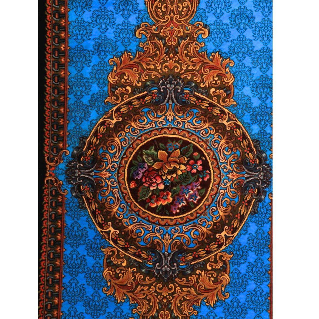 高級ペルシャ絨毯（シルク100％）サマディー工房　180番　122×46cm（FN-70317）