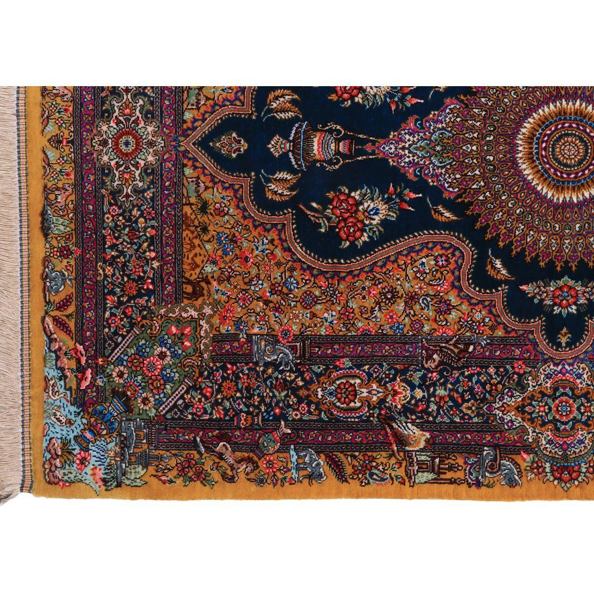 高級ペルシャ絨毯 (ジャムシーディー工房) 90×57cm（FN-70320