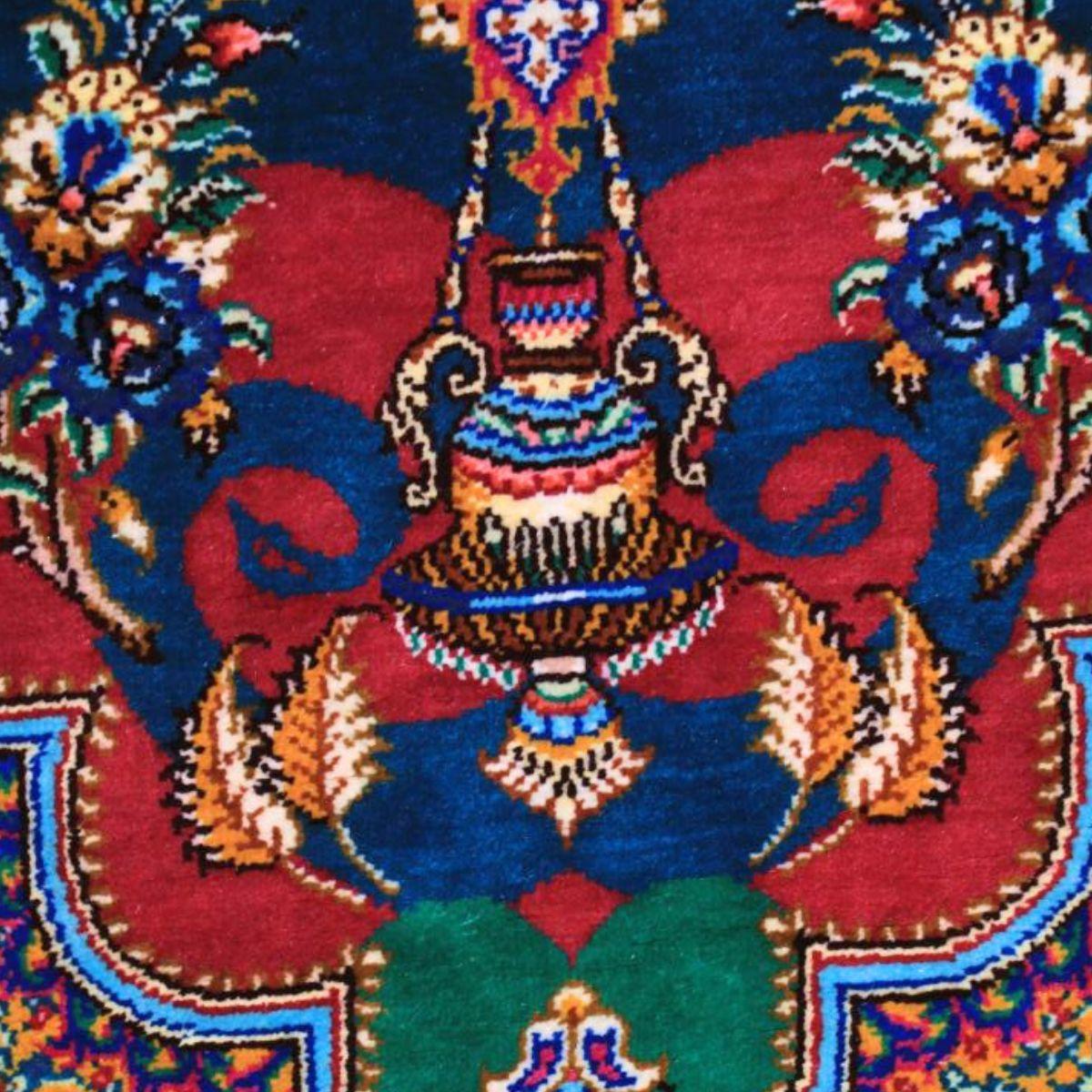 高級ペルシャ絨毯 (ジャムシーディー工房) 94×60cm（FN-70321