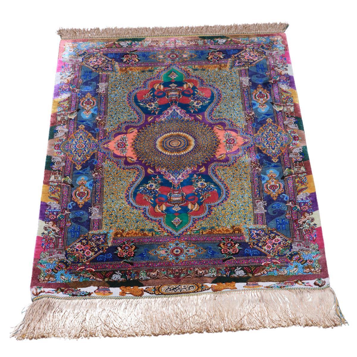 高級ペルシャ絨毯 (ジャムシーディー工房) 94×60cm（FN-70321