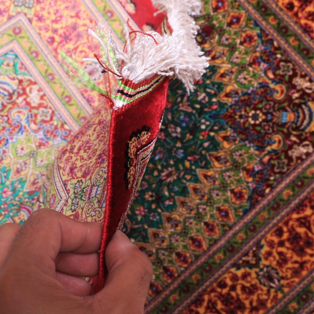 高級ペルシャ絨毯 (ジャムシーディー工房) 95×58cm（FN-70323