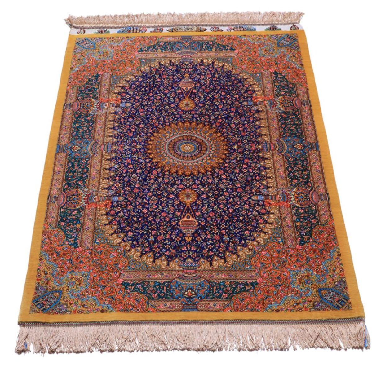 ペルシャ絨毯　ギャべ　96×96 高級品 高級ペルシャ絨毯 (ジャムシーディー工房) 122×79cm（FN-70327