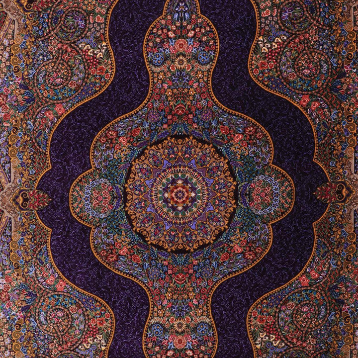 高級ペルシャ絨毯（シルク100％）マラーム工房　212×137cm（FN-70344）