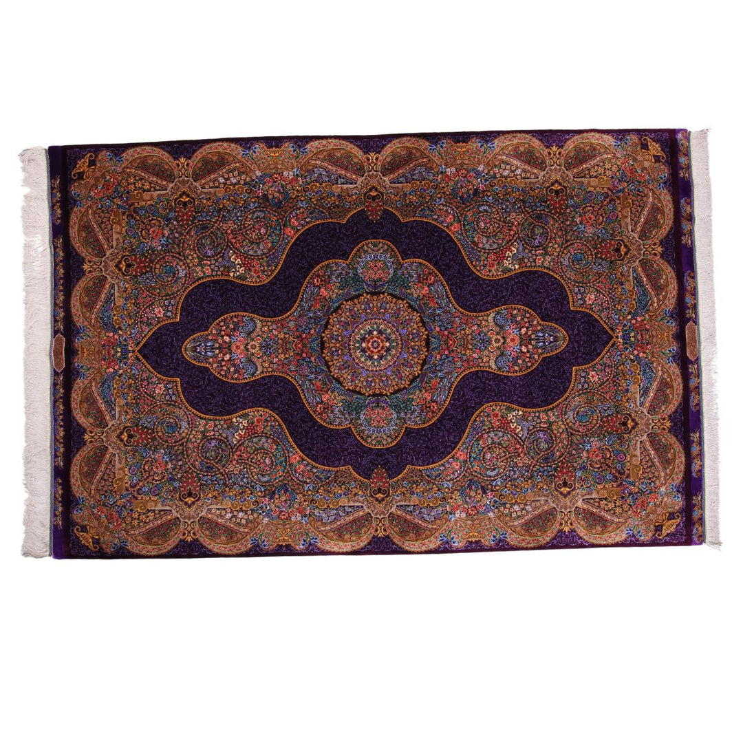 高級ペルシャ絨毯（シルク100％）マラーム工房　212×137cm（FN-70344）