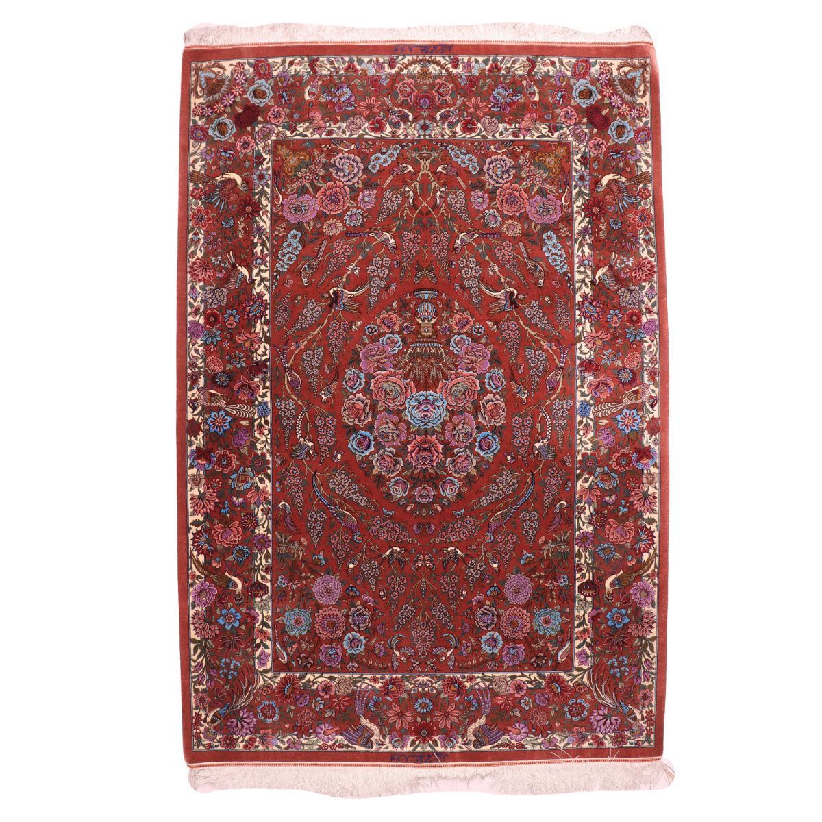 アンティーク シルク製(絹100%) ペルシャ絨毯 120×70 アンティーク シルク製(絹100%) ペルシャ絨毯 120×70 シルク100