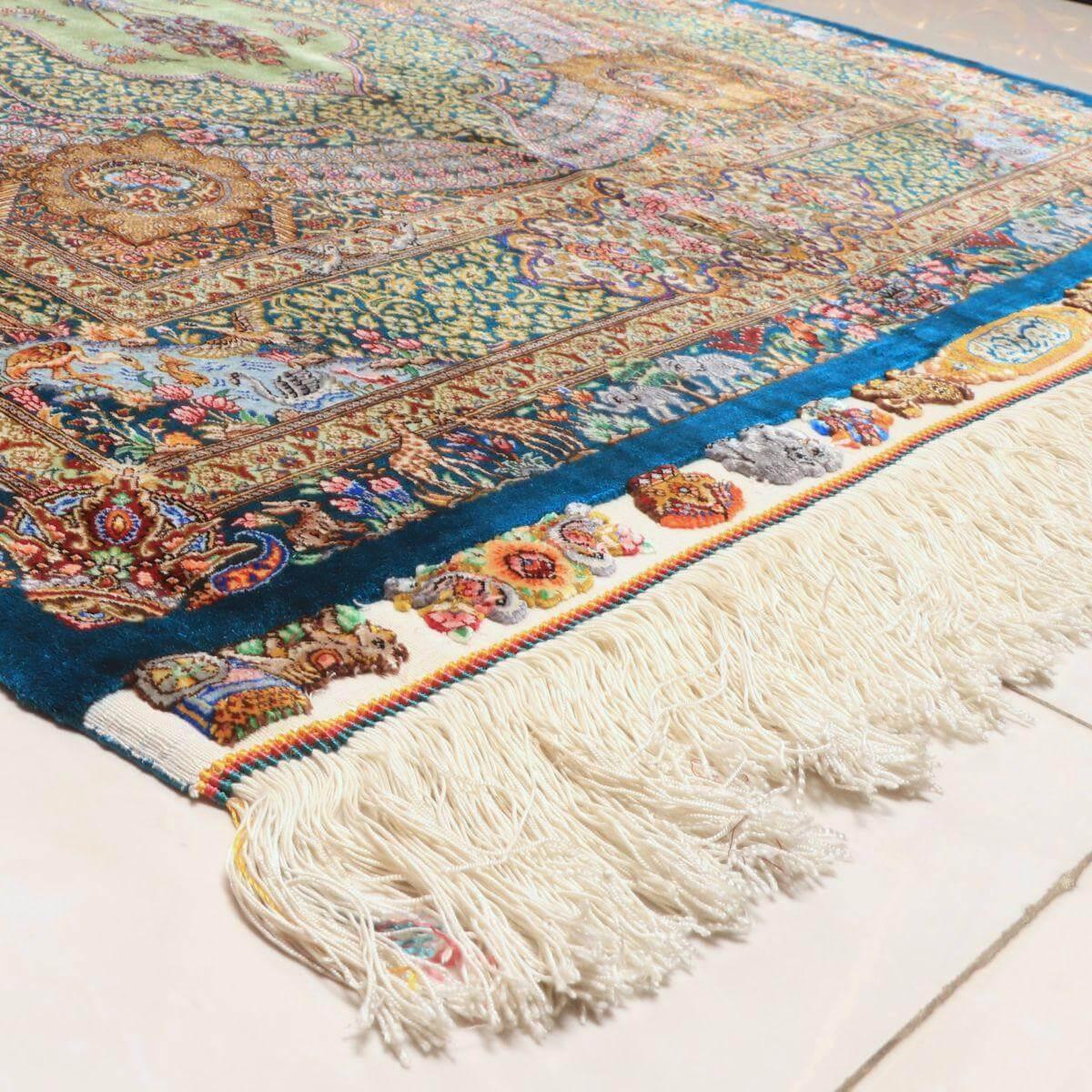 華麗なるペルシャ絨毯の世界 WNDS-67 ナイン産ペルシャ絨毯 203×130cm｜ペルシャ絨毯