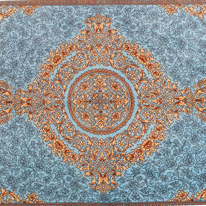高級ペルシャ絨毯（シルク100％）ヌーリ工房　158×102cm（FN-70356）
