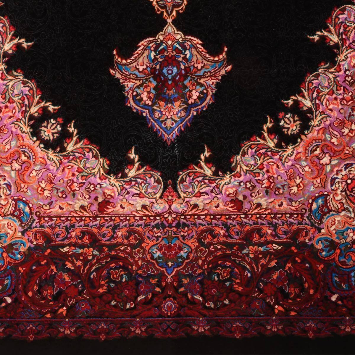 高級ペルシャ絨毯 (イラン・クム ファルシュ) 146×98cm（FN