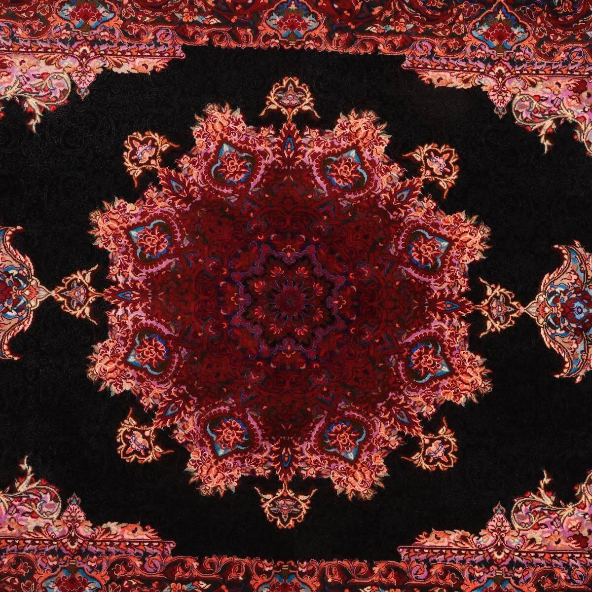 高級ペルシャ絨毯 (イラン・クム ファルシュ) 146×98cm（FN