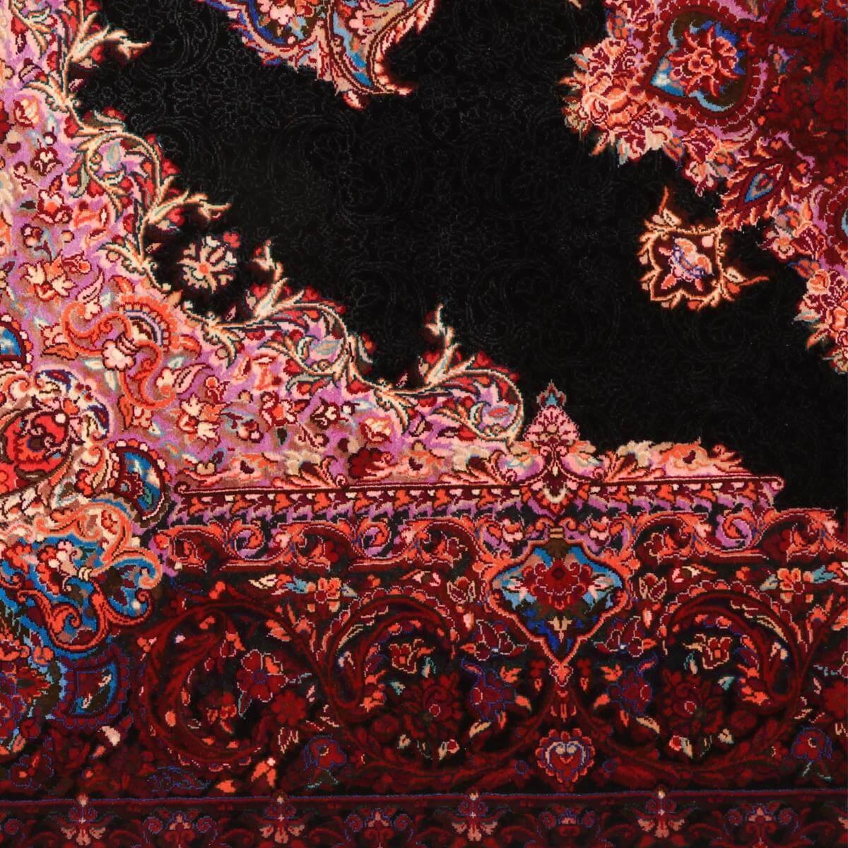 高級ペルシャ絨毯 (イラン・クム ファルシュ) 146×98cm（FN
