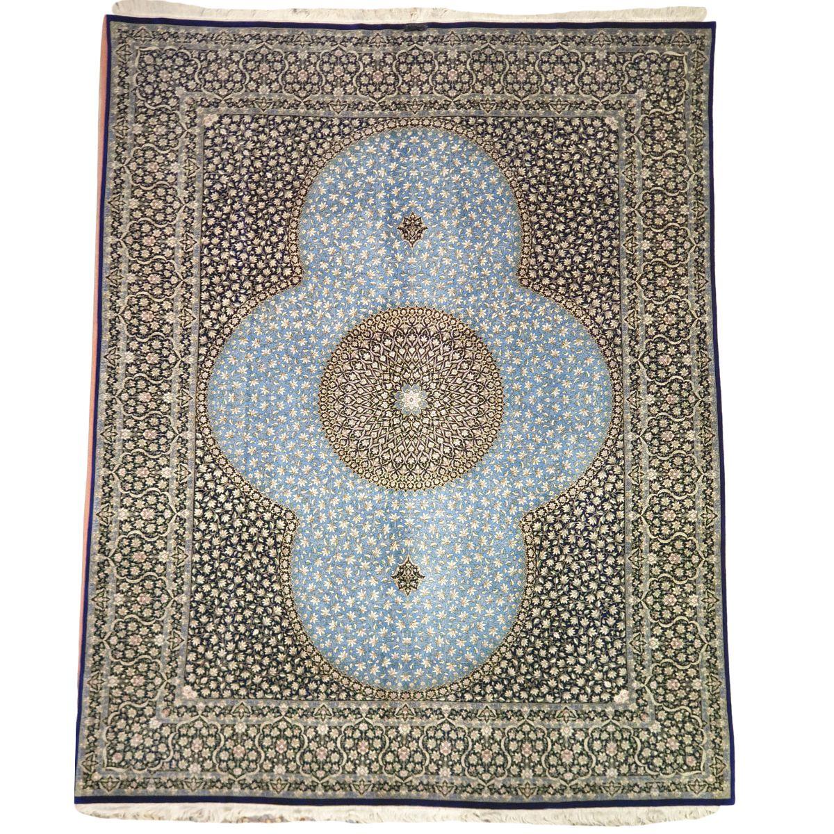 ペルシャ絨毯 160x105 手織り 美術品 カーシャーン産 クリーニング済み ペルシャ絨毯 カシャーン【サティラグス | 手織り絨毯専門店】