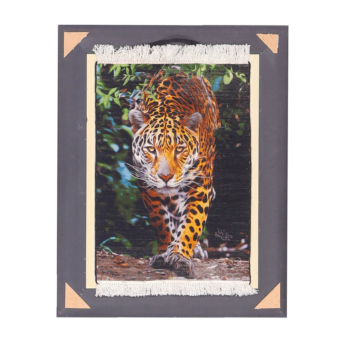 ペルシャ絨毯 タブリーズ産 絵画絨毯 107×87cm（FP-70255