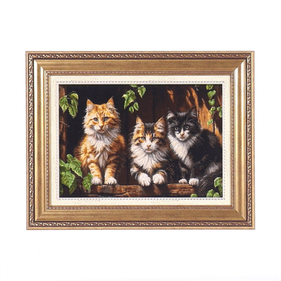 ペルシャ絨毯　タブリーズ産　絵画絨毯　78×61cm（FP-70256）