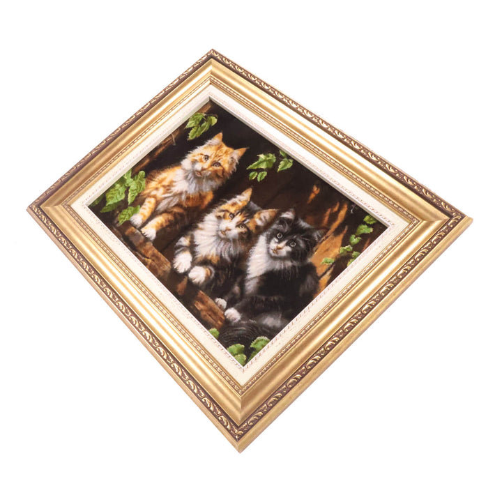 ペルシャ絨毯　タブリーズ産　絵画絨毯　78×61cm（FP-70256）