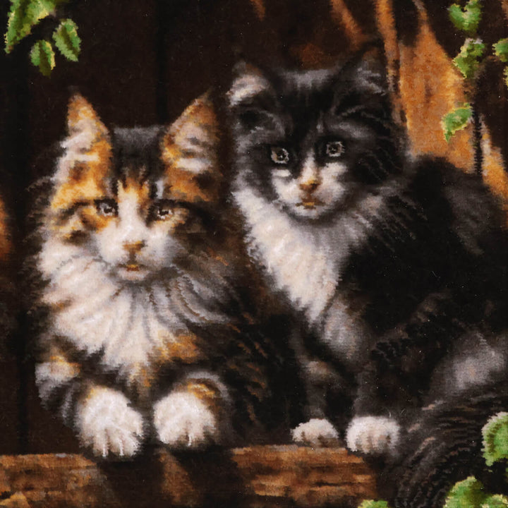 ペルシャ絨毯　タブリーズ産　絵画絨毯　78×61cm（FP-70256）