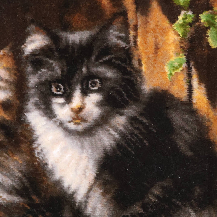 ペルシャ絨毯　タブリーズ産　絵画絨毯　78×61cm（FP-70256）