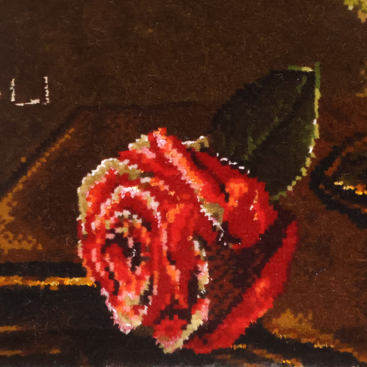 ペルシャ絨毯　タブリーズ産　絵画絨毯　80×61cm（FP-70257）