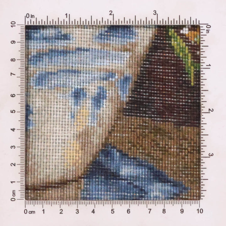 ペルシャ絨毯　タブリーズ産　絵画絨毯　72×53cm（FP-70258）