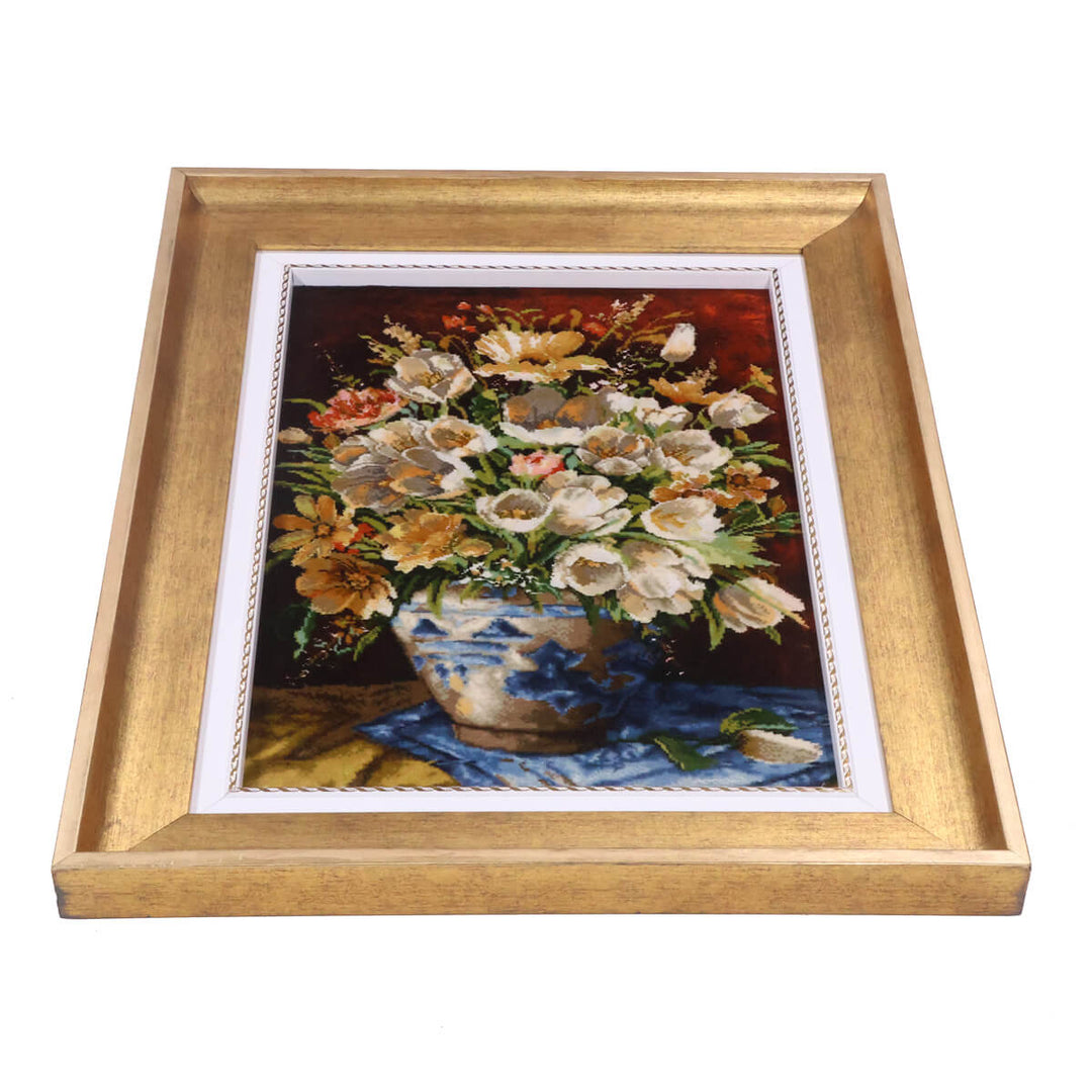 ペルシャ絨毯　タブリーズ産　絵画絨毯　72×53cm（FP-70258）