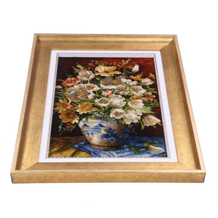 ペルシャ絨毯　タブリーズ産　絵画絨毯　72×53cm（FP-70258）