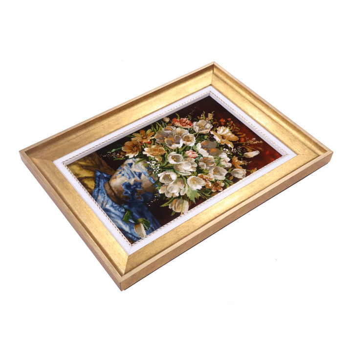 ペルシャ絨毯　タブリーズ産　絵画絨毯　72×53cm（FP-70258）