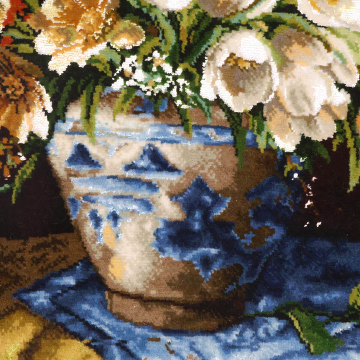 ペルシャ絨毯　タブリーズ産　絵画絨毯　72×53cm（FP-70258）