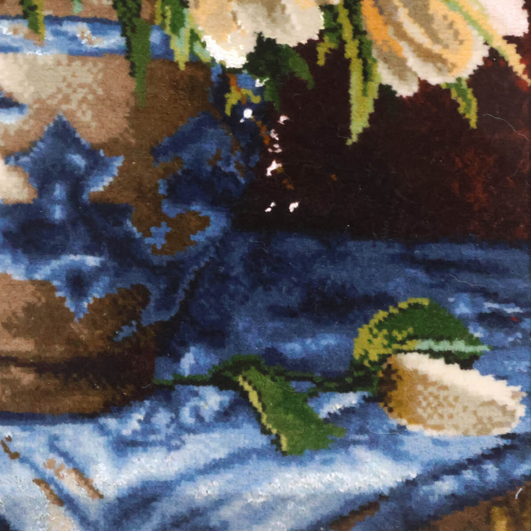 ペルシャ絨毯　タブリーズ産　絵画絨毯　72×53cm（FP-70258）