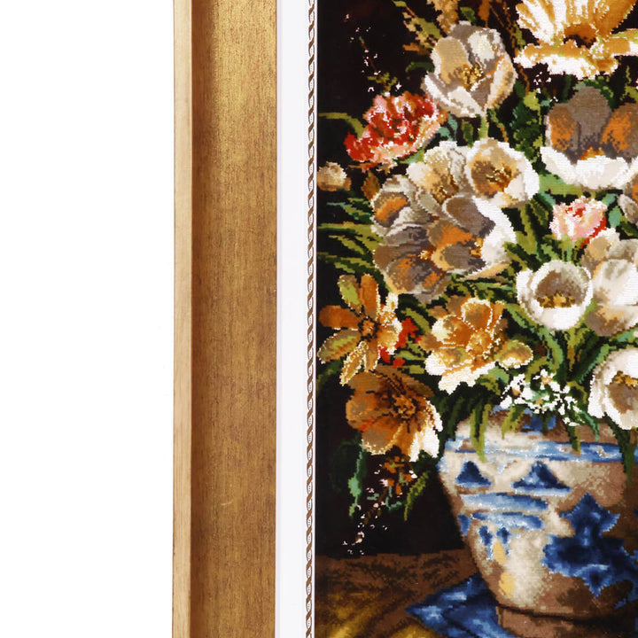ペルシャ絨毯　タブリーズ産　絵画絨毯　72×53cm（FP-70258）