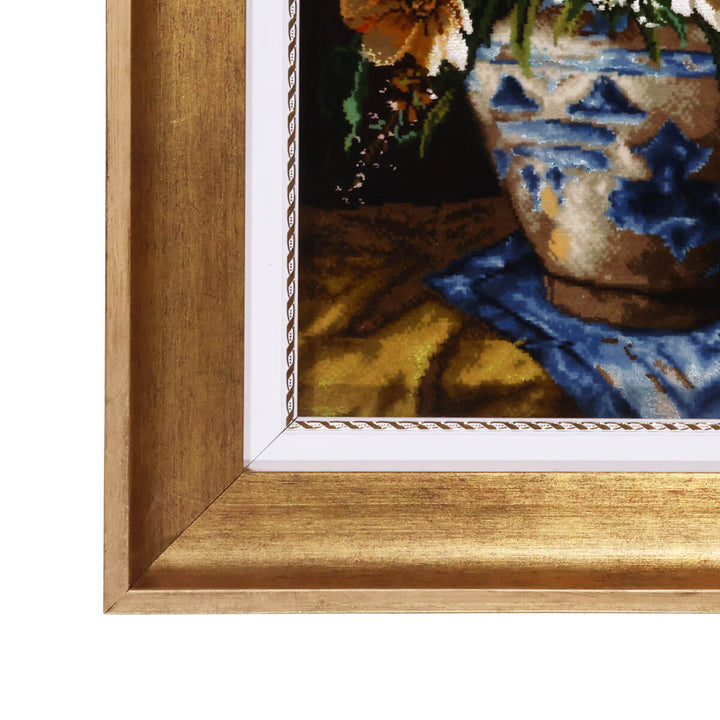 ペルシャ絨毯　タブリーズ産　絵画絨毯　72×53cm（FP-70258）