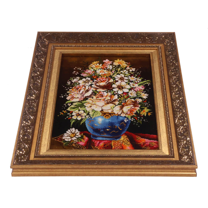 ペルシャ絨毯　タブリーズ産　絵画絨毯　73×55cm（FP-70259）