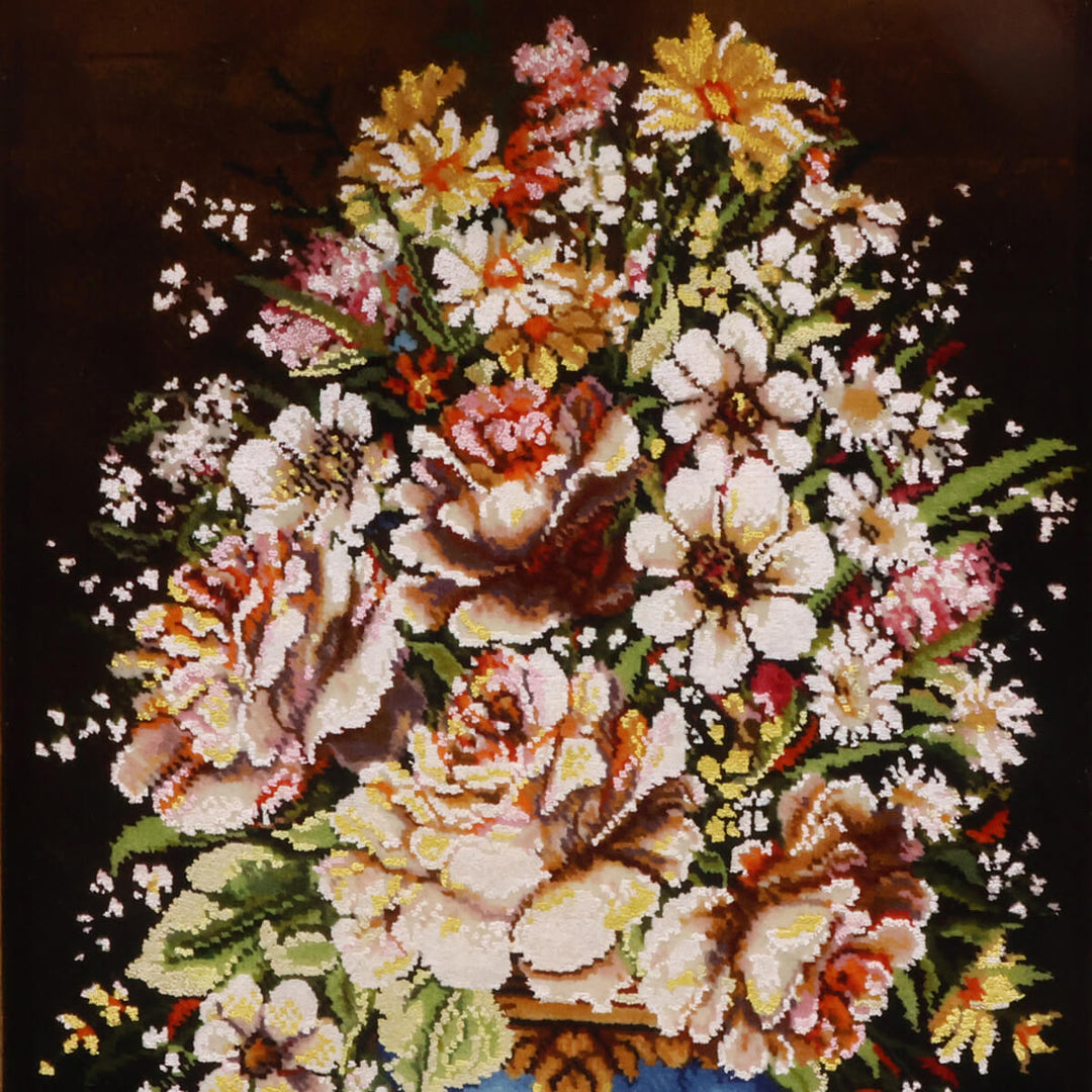ペルシャ絨毯　タブリーズ産　絵画絨毯　73×55cm（FP-70259）