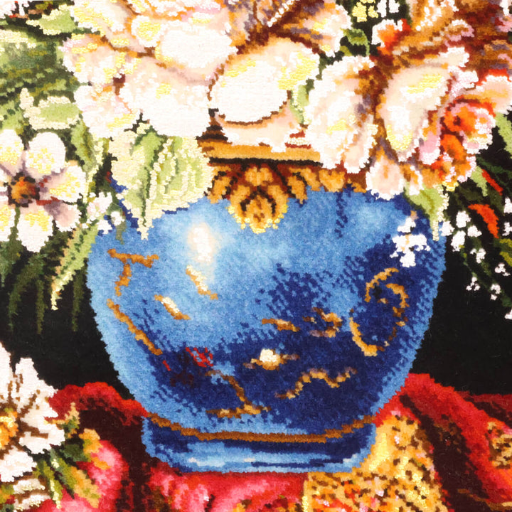 ペルシャ絨毯　タブリーズ産　絵画絨毯　73×55cm（FP-70259）