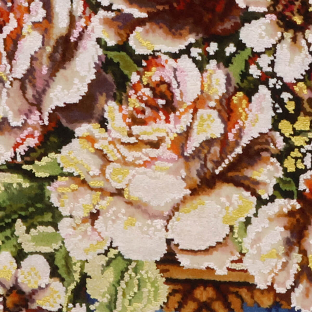 ペルシャ絨毯　タブリーズ産　絵画絨毯　73×55cm（FP-70259）
