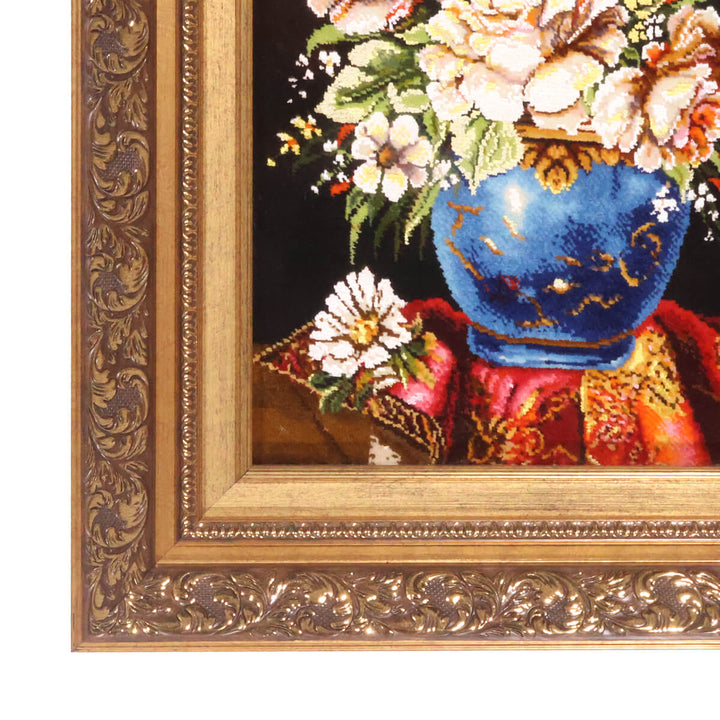 ペルシャ絨毯　タブリーズ産　絵画絨毯　73×55cm（FP-70259）