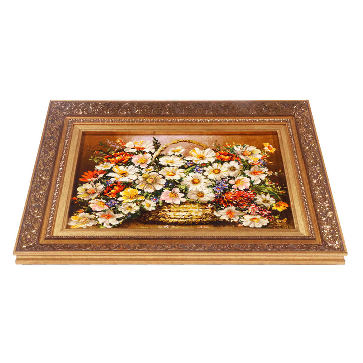 ペルシャ絨毯　タブリーズ産　絵画絨毯　78×58cm（FP-70261）