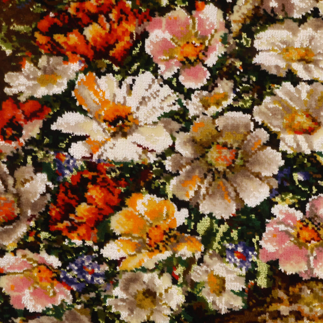 ペルシャ絨毯　タブリーズ産　絵画絨毯　78×58cm（FP-70261）
