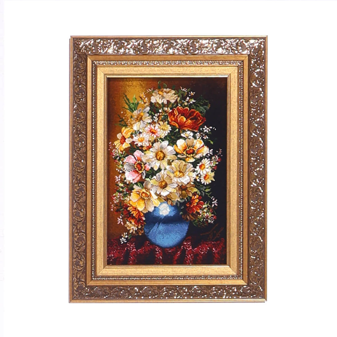 ペルシャ絨毯　タブリーズ産　絵画絨毯　70×53cm（FP-70262）