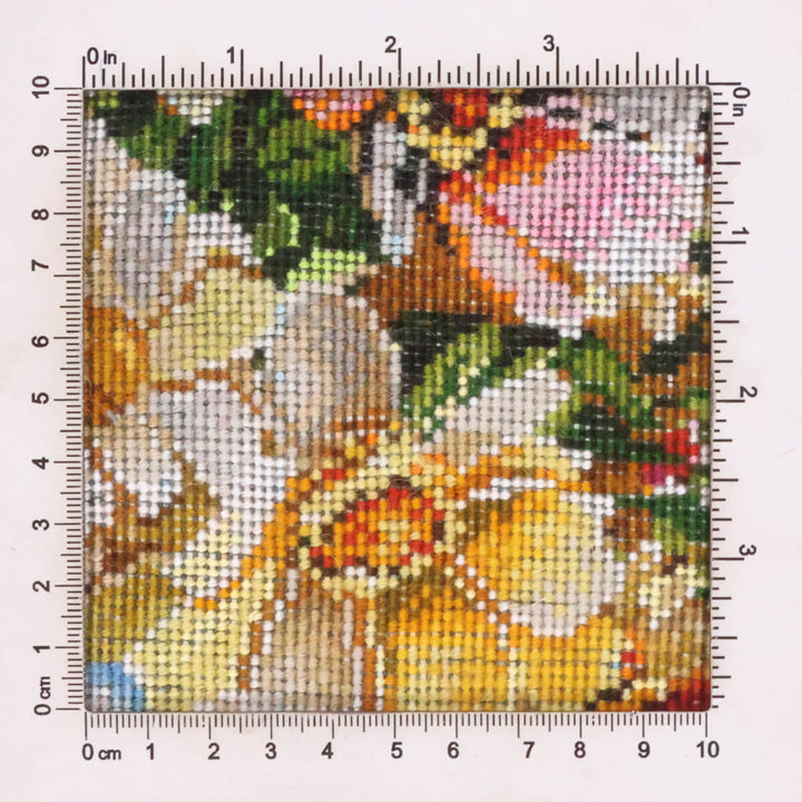 ペルシャ絨毯　タブリーズ産　絵画絨毯　70×53cm（FP-70262）