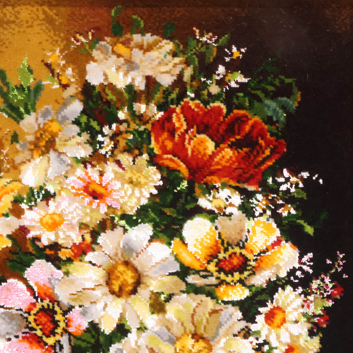 ペルシャ絨毯　タブリーズ産　絵画絨毯　70×53cm（FP-70262）