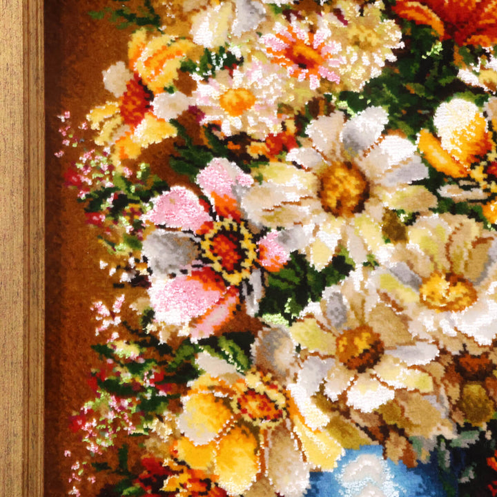 ペルシャ絨毯　タブリーズ産　絵画絨毯　70×53cm（FP-70262）