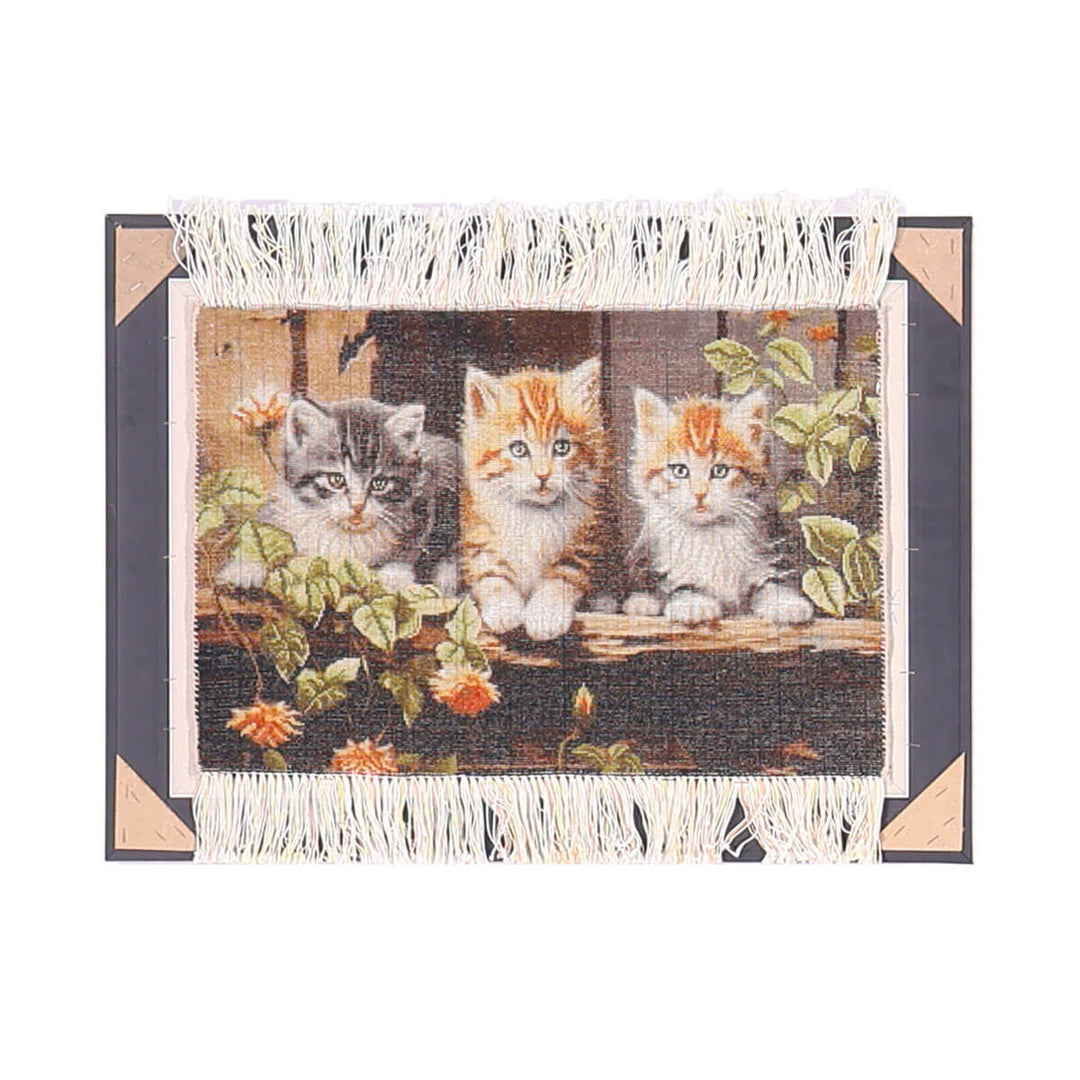 ペルシャ絨毯　タブリーズ産　絵画絨毯　75×57cm（FP-70263）