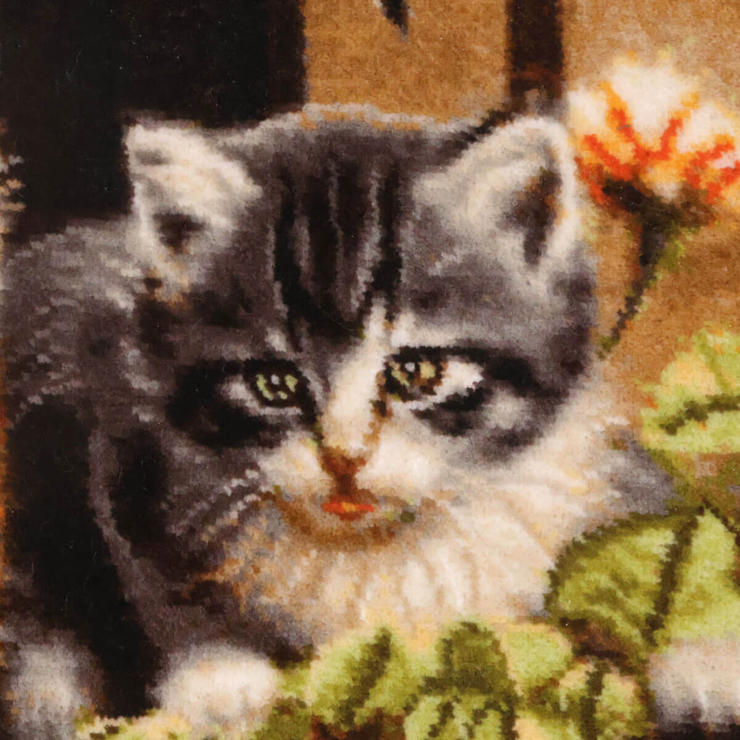 ペルシャ絨毯　タブリーズ産　絵画絨毯　75×57cm（FP-70263）