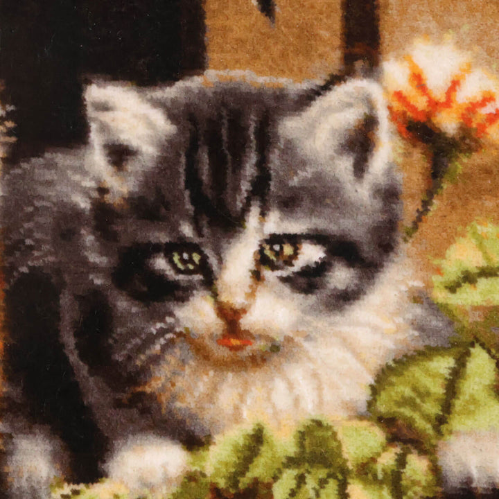 ペルシャ絨毯　タブリーズ産　絵画絨毯　75×57cm（FP-70263）