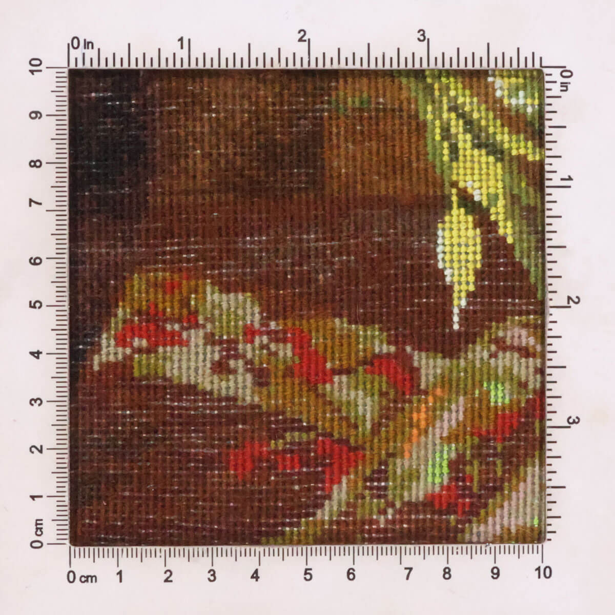 ペルシャ絨毯 タブリーズ産 絵画絨毯 91×68cm（FP-70264