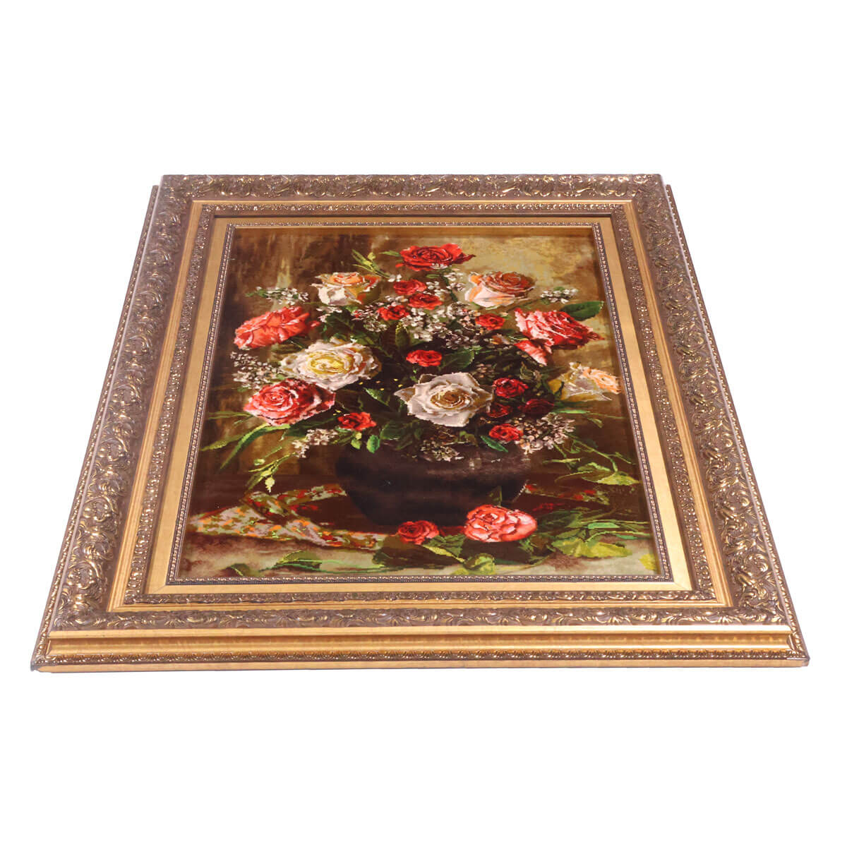 85×56cm ペルシャ絨毯 タブリーズ 最安値 ペルシャ絨毯【タブリーズ産】サファリアン柄 tabriz-134